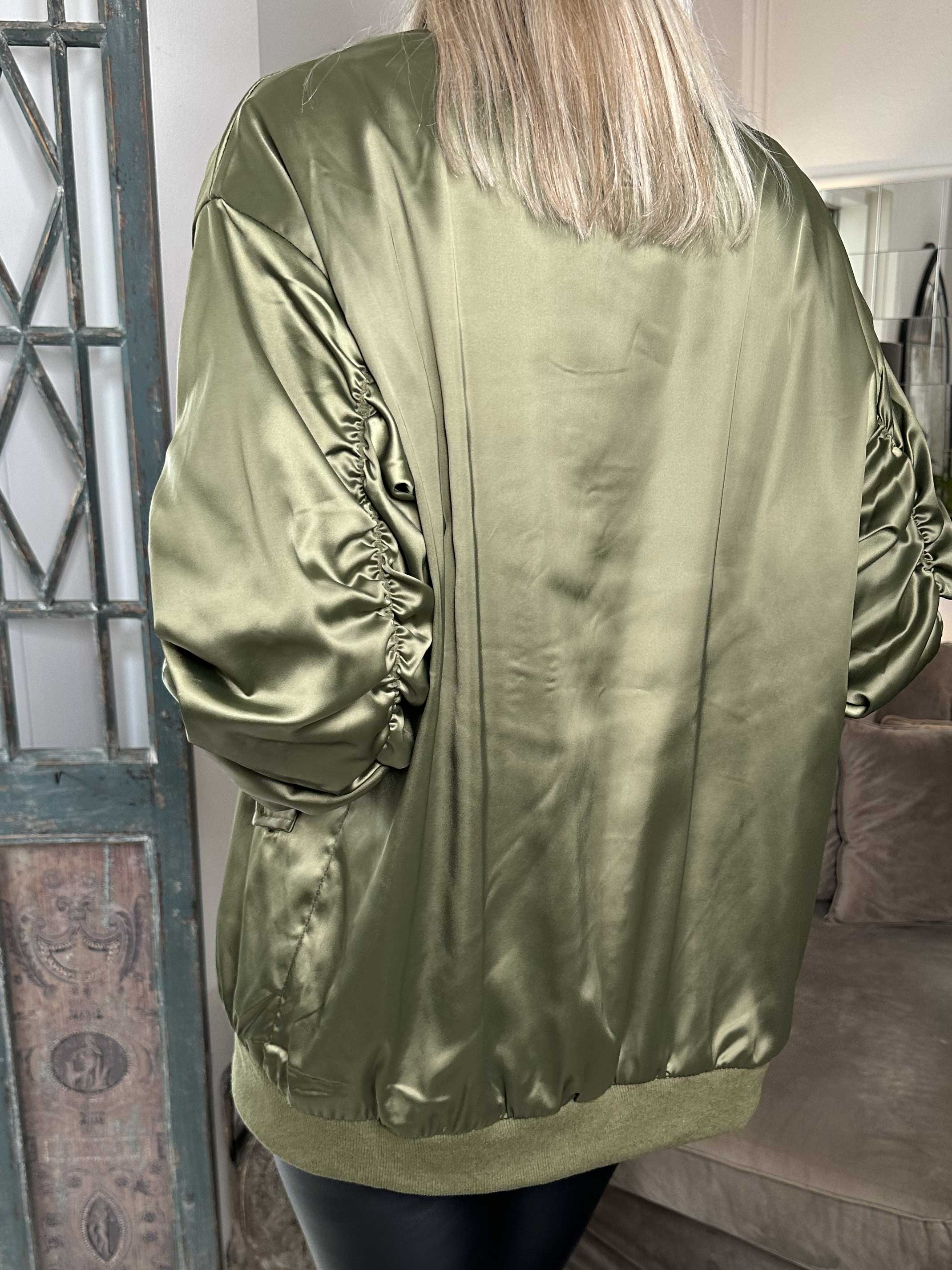 Idalia - Shiny lätt jacka med dragkedja